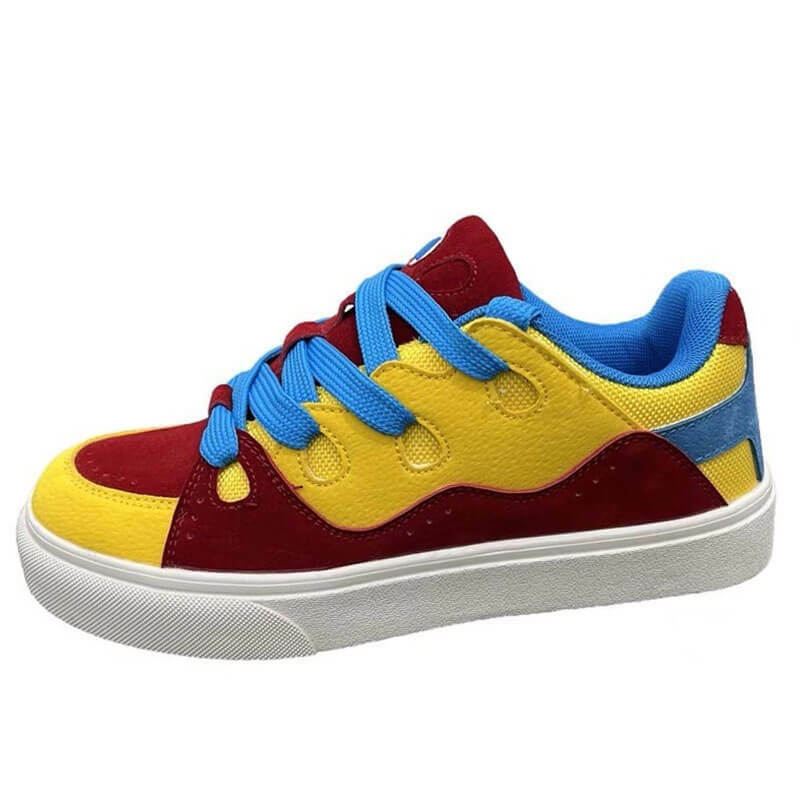 Trendy Primary Colors Skater Sneakers for Stylish Outfit Ideas