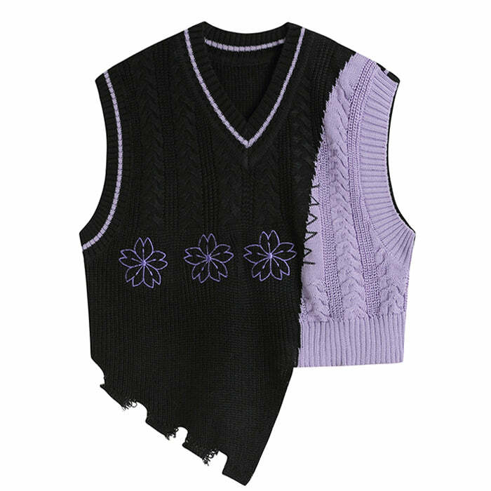 Trendy Teenage Drama Knit Vest: Perfect for Spring Outfits & Concerts