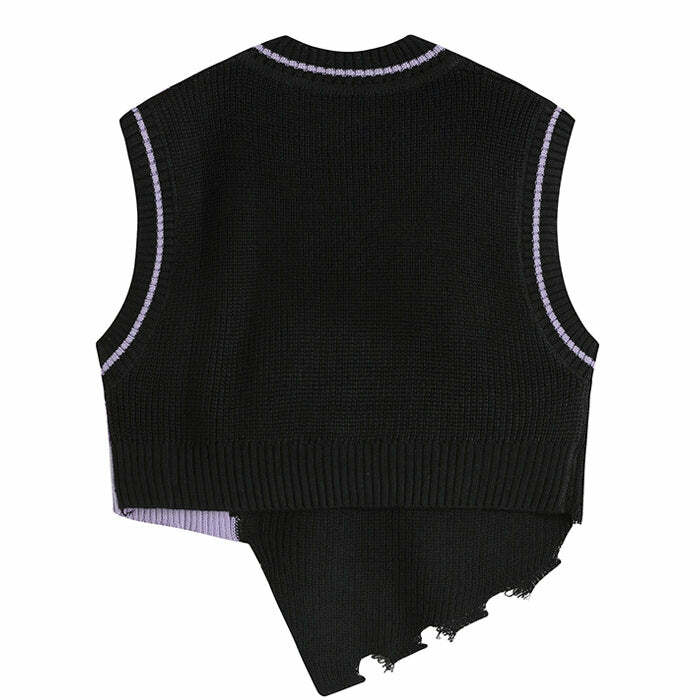 Trendy Teenage Drama Knit Vest: Perfect for Spring Outfits & Concerts