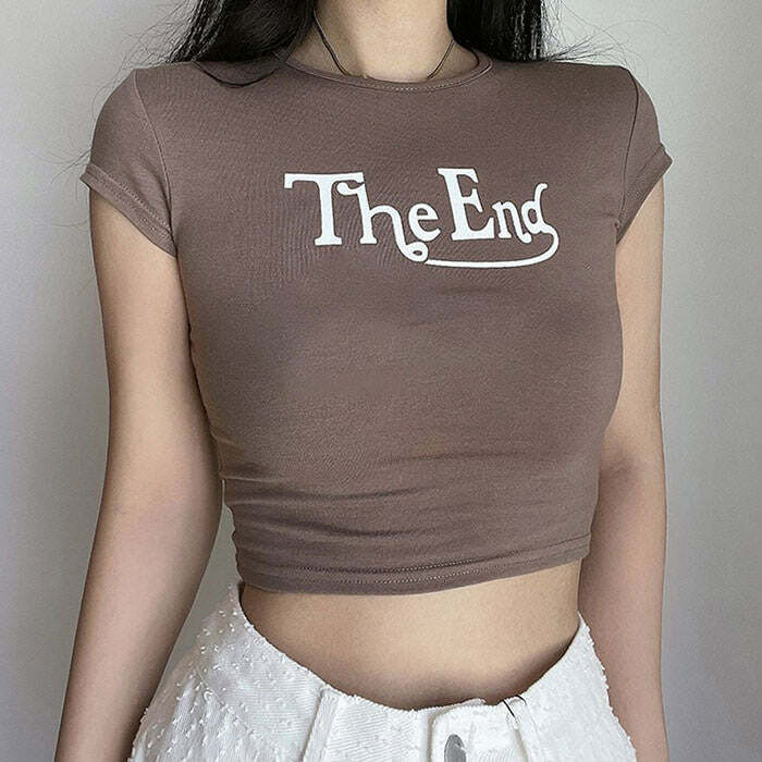 Trendy The End Crop Top: Perfect for Concerts, Casual Outfits!