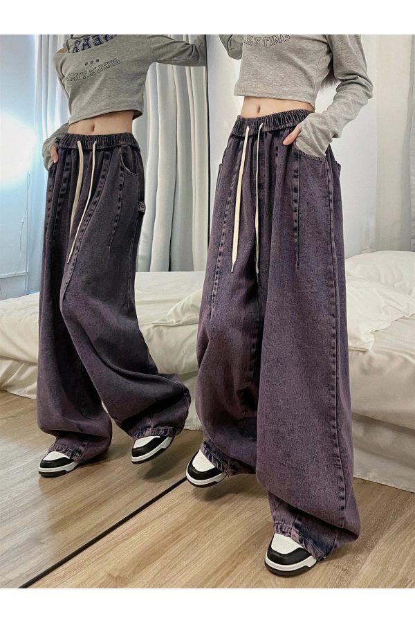 Trendy Ultra-Wide Vintage Cargo Jeans: Perfect for Casual Outfits