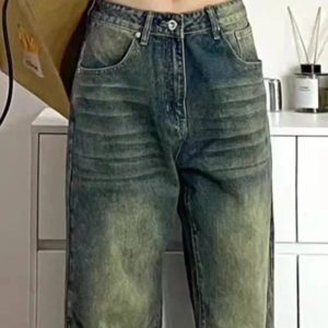 Trendy Washed Low-Rise Baggy Jeans: Perfect for Casual Outfits