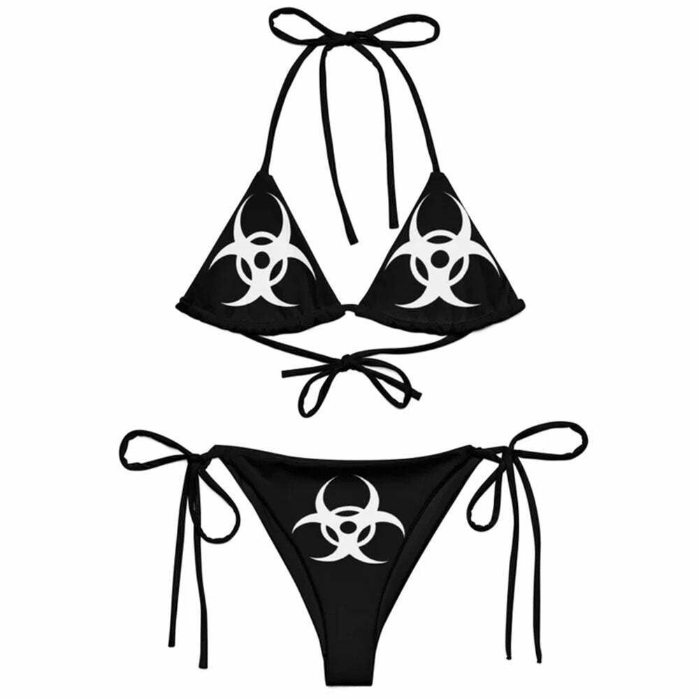 Trendy Y2K Grunge Bikini Set: Perfect for Summer Outfits & Concerts