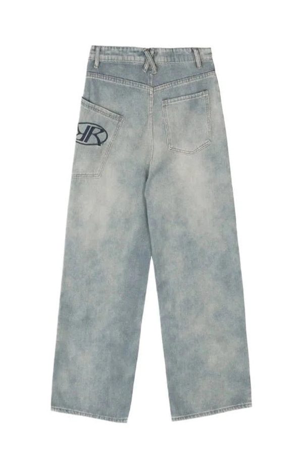 Trendy Y2K Loose Fit Logo Jeans: Perfect for Casual Outfits & Concerts