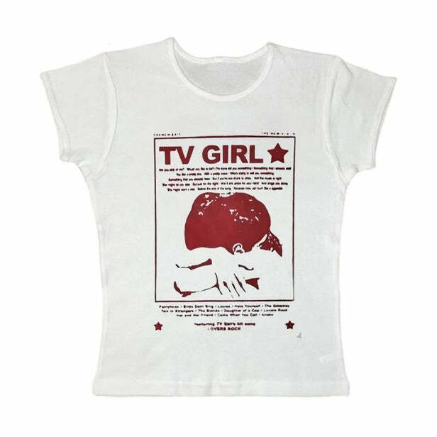 TV Girl Y2K Aesthetic Baby Tee: Trendy Outfit Ideas for Every Occasion