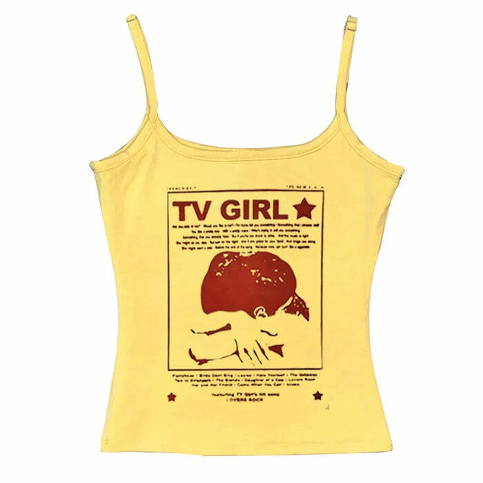 TV Girl Y2K Aesthetic Tank Top - Trendy Outfit Ideas for Every Occasion