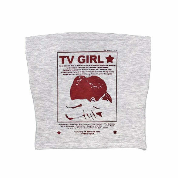 TV Girl Y2K Aesthetic Tube Top: Trendy Outfit Ideas for Every Occasion