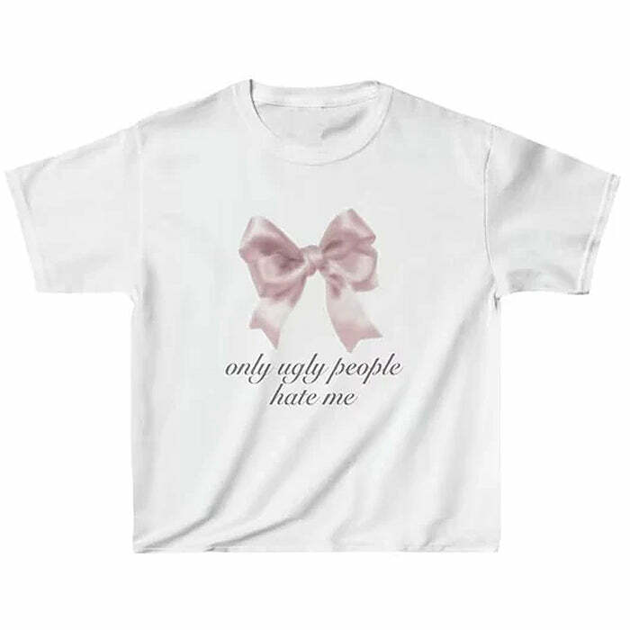 Ugly People Hate Me Tee - Cute 2000s Outfits, Y2K Fashion Inspiration