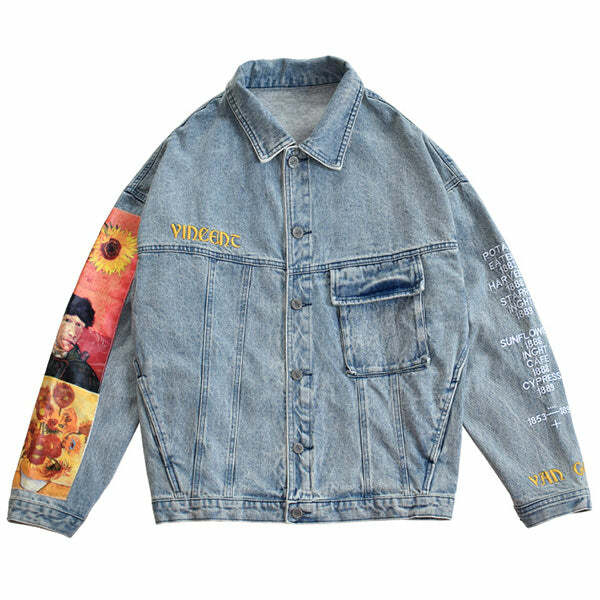 Van Gogh Denim Jacket: Trendy Outfit Ideas for Concerts & Casual Outfits