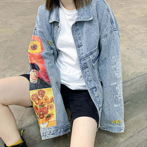 Van Gogh Denim Jacket: Trendy Outfit Ideas for Concerts & Casual Outfits