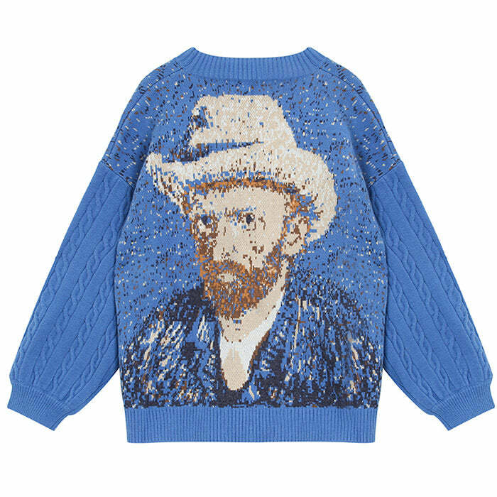 Van Gogh Self-Portrait Knit Cardigan: Chic Outfit Ideas for Every Occasion