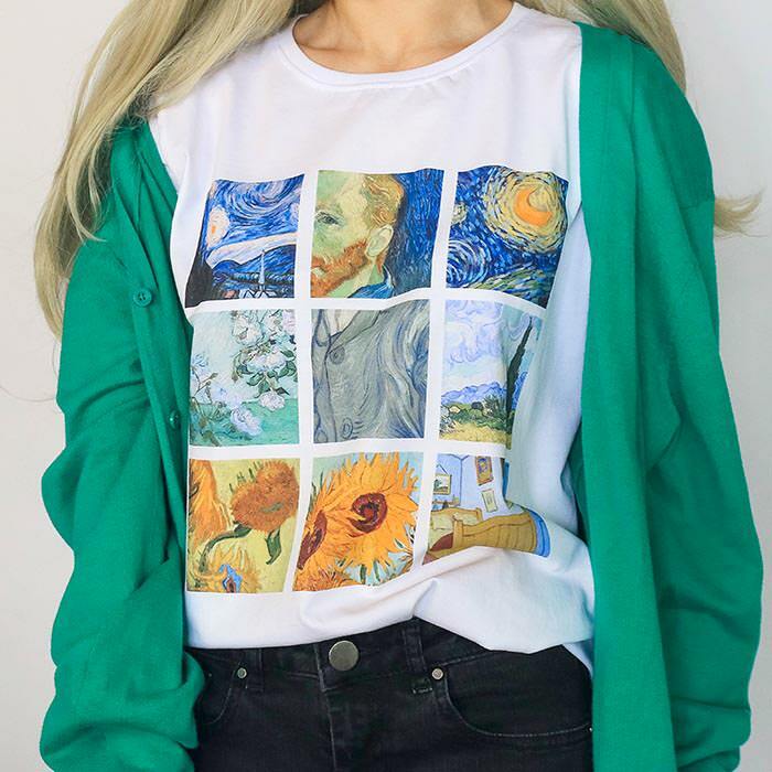 Van Gogh Tee: Trendy Outfit Ideas for Concerts, Casual Days