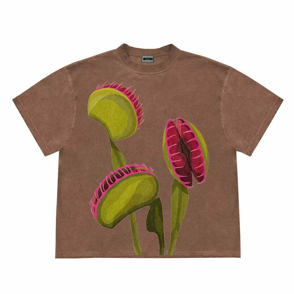 Venus Flytrap Graphic Shirt - Cute 2000s Outfits & Y2K Fashion Inspiration