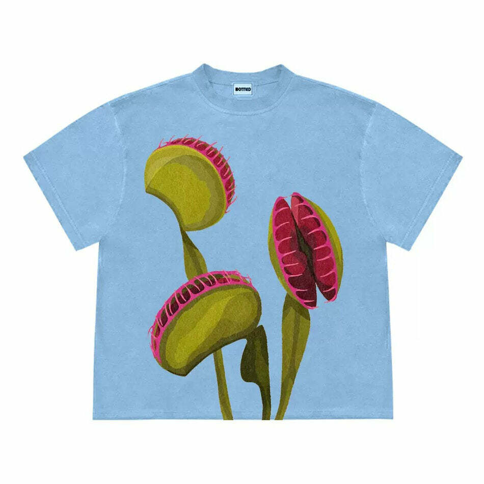 Venus Flytrap Graphic Shirt - Cute 2000s Outfits & Y2K Fashion Inspiration