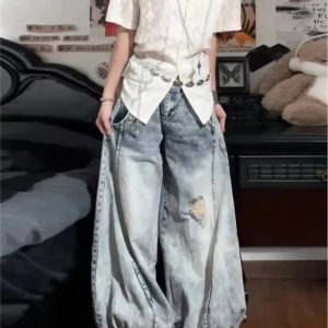 Vintage Balloon Wide-Leg Jeans: Perfect for Casual Outfits & Spring Fits