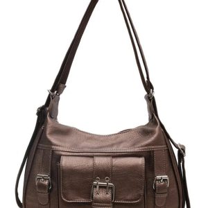 Vintage Buckled Satchel Bag - Y2K Fashion, Cute 2000s Outfits, Mcbling Style