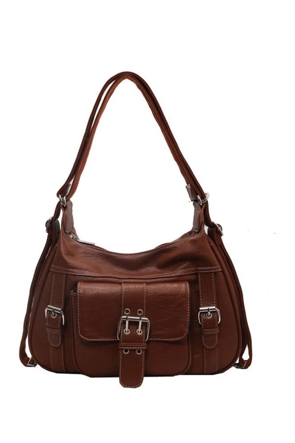 Vintage Buckled Satchel Bag - Y2K Fashion, Cute 2000s Outfits, Mcbling Style