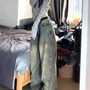 Vintage Fade Distressed Wide-Leg Jeans: Trendy Outfit Ideas for Every Occasion