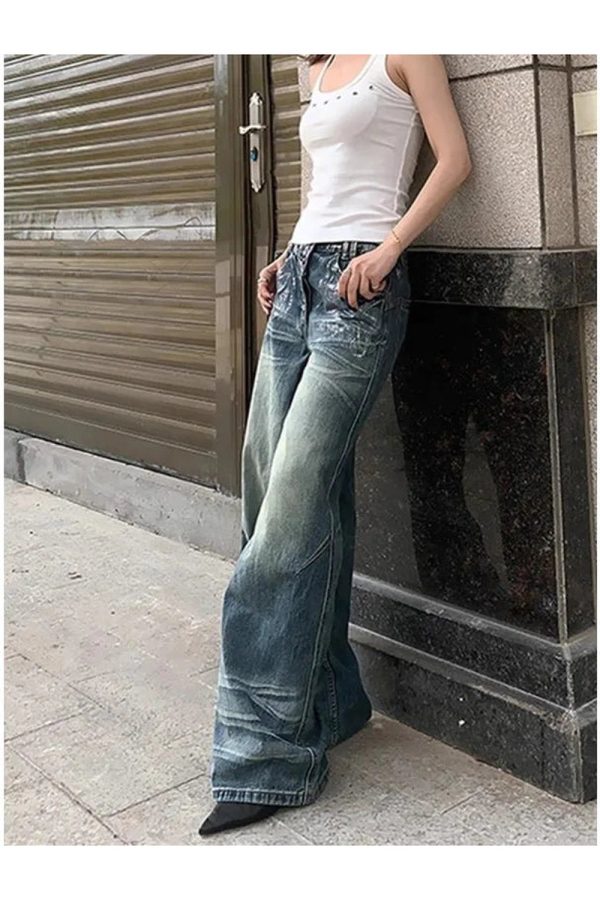 Vintage Fade Wide-Leg Jeans: Perfect for Casual Outfits & Concert Looks