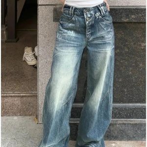 Vintage Fade Wide-Leg Jeans: Perfect for Casual Outfits & Concert Looks