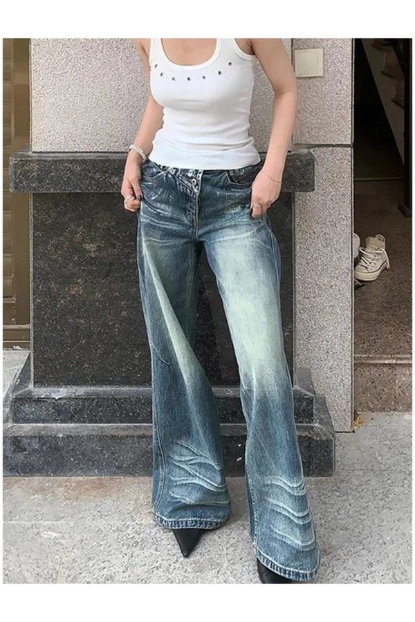 Vintage Fade Wide-Leg Jeans: Perfect for Casual Outfits & Concert Looks