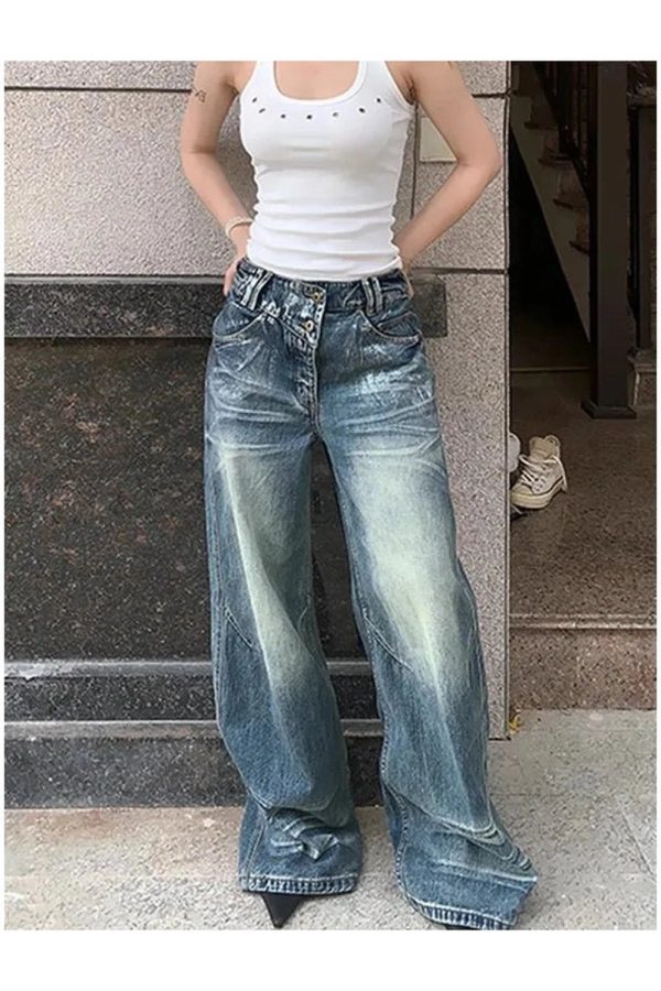 Vintage Fade Wide-Leg Jeans: Perfect for Casual Outfits & Concert Looks