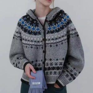 Vintage Fair Isle Knit Cardigan: Perfect for Spring Outfits & Casual Looks