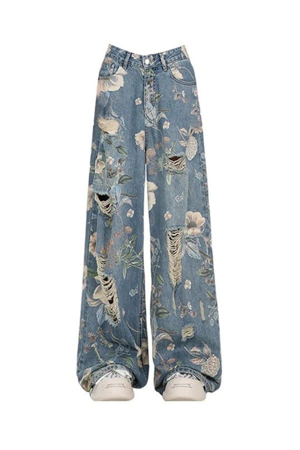 Vintage Floral Wide-Leg Jeans: Trendy Outfit Ideas for Every Occasion