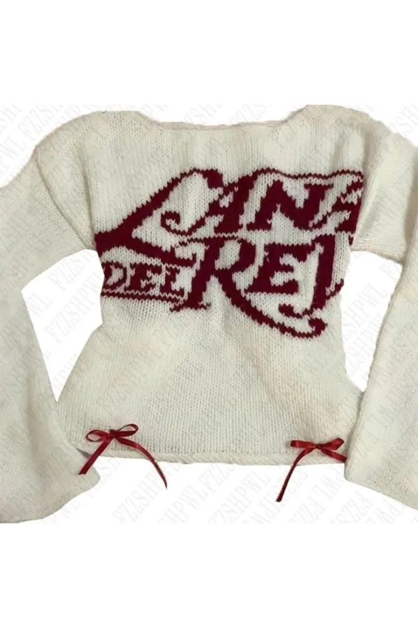 Vintage Logo Knit Sweater: Perfect for Casual Outfits & Concert Outfit Ideas