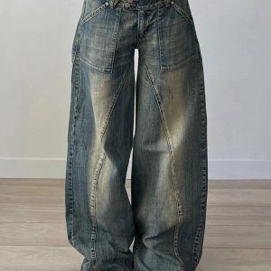 Vintage Washed Baggy Jeans: Perfect for Casual Outfits & Spring Styles