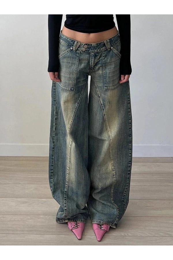 Vintage Washed Baggy Jeans: Perfect for Casual Outfits & Spring Styles