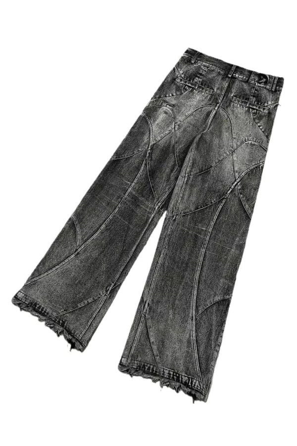 Vintage Washed Patchwork Jeans: Perfect for Casual Outfits & Concerts