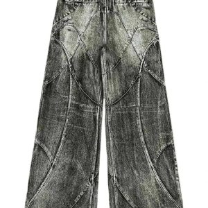 Vintage Washed Patchwork Jeans: Perfect for Casual Outfits & Concerts