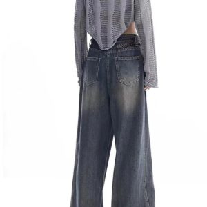 Vintage Washed Wide-Leg Jeans: Perfect for Casual Outfits & Spring Styles