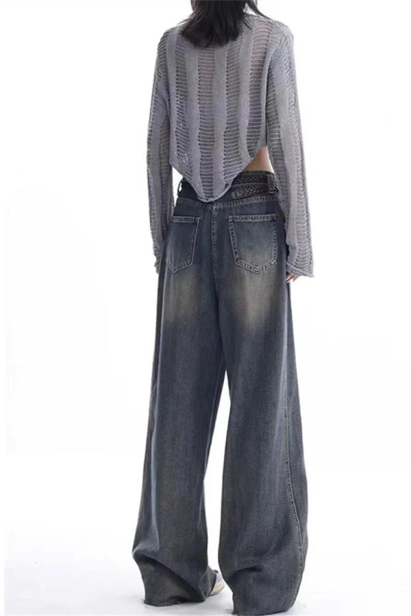 Vintage Washed Wide-Leg Jeans: Perfect for Casual Outfits & Spring Styles