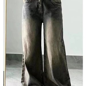 Vintage Washed Wide-Leg Jeans: Perfect for Casual Outfits & Spring Styles