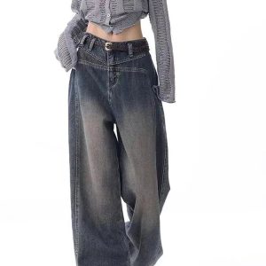 Vintage Washed Wide-Leg Jeans: Perfect for Casual Outfits & Spring Styles