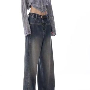 Vintage Washed Wide-Leg Jeans: Perfect for Casual Outfits & Spring Styles