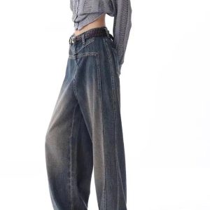 Vintage Washed Wide-Leg Jeans: Perfect for Casual Outfits & Spring Styles