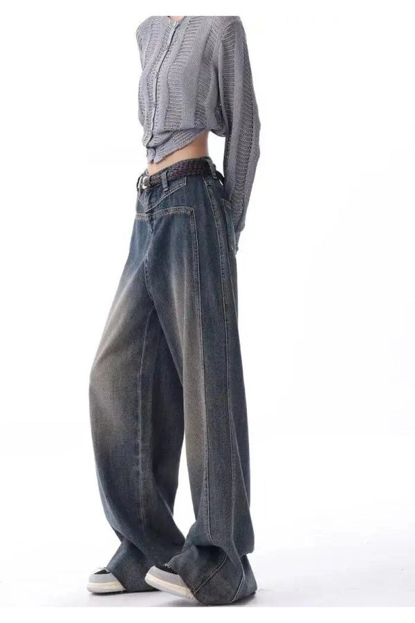 Vintage Washed Wide-Leg Jeans: Perfect for Casual Outfits & Spring Styles