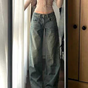 Vintage Washed Wide-Leg Jeans: Perfect for Casual Outfits & Spring Styles