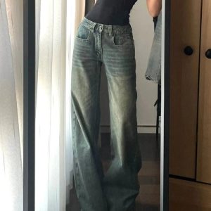 Vintage Washed Wide-Leg Jeans: Perfect for Casual Outfits & Spring Styles