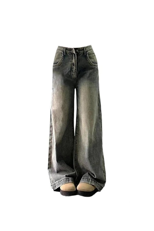 Vintage Washed Wide-Leg Jeans: Perfect for Casual Outfits & Spring Styles