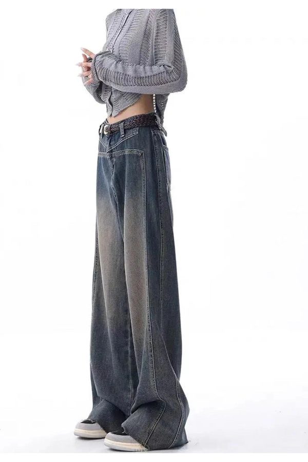 Vintage Washed Wide-Leg Jeans: Perfect for Casual Outfits & Spring Styles