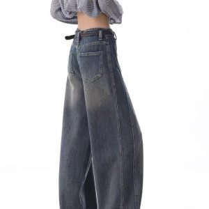 Vintage Washed Wide-Leg Jeans: Perfect for Casual Outfits & Spring Styles