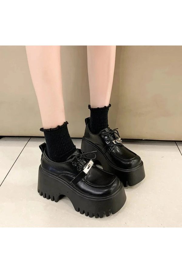 Void Walker Platform Loafers - Y2K Fashion, Cute 2000s Outfits, Mcbling Style