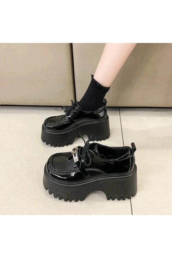 Void Walker Platform Loafers - Y2K Fashion, Cute 2000s Outfits, Mcbling Style