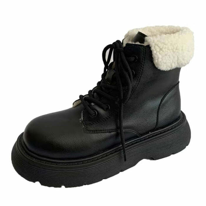 Warm Sheepskin Ankle Boots: Perfect for Spring Outfits & Concert Looks