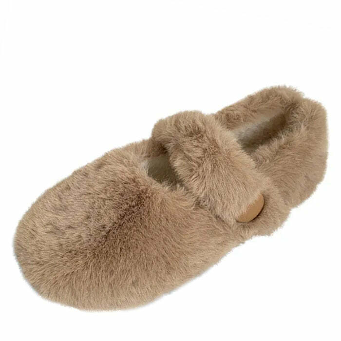 Warm Sheepskin Ballet Flats - Cute 2000s Outfits & Y2K Fashion Inspired