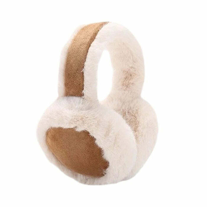 Warm Sheepskin Earmuffs - Y2K Fashion, Cute 2000s Outfits, Winter Style